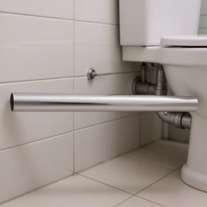 Tuyau de drainage en plastique 300 mm de longueur, 26 mm de diamètre, sans rosette, pour WC - Product Image 2