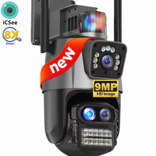 8K Outdoor/Indoor Surveillance Camera 10X Optical Zoom with Four Lens and Three Camera Audio PTZ WIFI Network Security