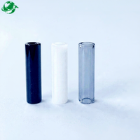 Vente en gros usine : Pointes de nouilles en verre spirale violet laiteux