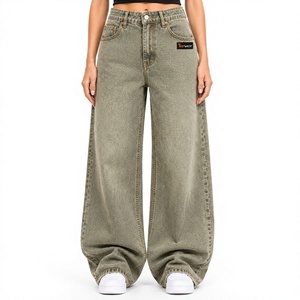 Jeans de Diseño para Mujer, Fabricante de Pantalones Vaqueros Personalizados al por Mayor, Cintura Alta, Corte Recto, Pierna Ancha, Rotos, a la Moda - Product Image 1