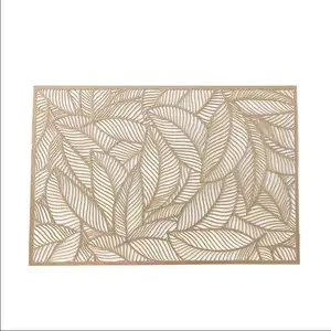 Tappetini in Pvc con Design in oro caldo tappetino termoisolante in Pvc, tovaglietta rettangolare occidentale, tappetino da tavolo