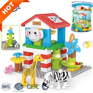 Amazon Hot Bán Công Chúa Lâu Đài 85Pcs Trẻ Em Đồ Chơi Đá Cẩm Thạch Chạy Trò Chơi Mê Cung Bóng Theo Dõi Thiết Lập Xây Dựng Khối Gạch - Product Image 5