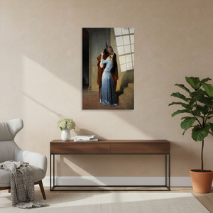 Francesco Hayez The Kiss Glass <b>Wall</b> Art Printed <b>Canvas</b> Decor,TEMPERED GLASS ART - Product Image 3