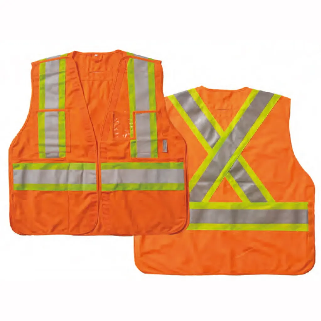 Gilet de sécurité avec fermeture éclair Heavy Duty Mesh Logo personnalisé Safe Slim Fire Ansi Strap Safe Shirt Femmes Homme Travail Rouge Noir Orange