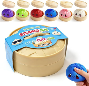 0728 Jouet Squishy Mystery Dumpling en forme de Boulette à visage souriant, doux au toucher, anti-stress, en boîte surprise - Product Image 4