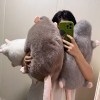 Peluche de Rat de Simulation en Gros, Poupée Réaliste de Rat Fantaisie, Jouet en Peluche Doux, Coussin Animal en Peluche, Cadeau de Fêtes
