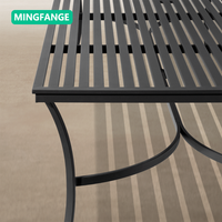 Ensemble de canapé et table basse d'extérieur en alliage d'aluminium moderne, imperméable et durable pour la cour et les hôtels, 2 places