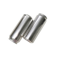 Canette en aluminium de 500 ml de qualité supérieure, argentée, brillante, facile à transporter, lisse, sans défaut, résistante à la déformation, pour le remplissage de boissons