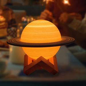 Lámpara Saturno con Luz Nocturna de 16 Colores, Control Remoto y Táctil, Lámpara Lunar Recargable para Navidad y Año Nuevo - Product Image 4