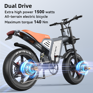 Jansno x60G-Bicicleta eléctrica todoterreno de 1500W con motores duales, 20 pulgadas, neumático ancho, 48V, capacidad de batería de 23Ah - Product Image 6