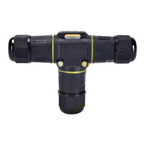 Connecteur <span class=keywords><strong>de</strong></span> câble étanche en nylon <span class=keywords><strong>de</strong></span> type T intérieur/extérieur Joint rapide droit Contact en cuivre Joint bout à bout en T étanche à la pluie - Product Image 3