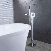 Robinet de douche pour baignoire à poser au sol, en laiton, fabriqué aux États-Unis