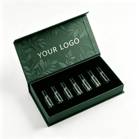 Boîte cadeau rigide magnétique, échantillon de parfum, emballage cosmétique de luxe, boîte en papier personnalisée avec insert en EVA floqué pour huile essentielle