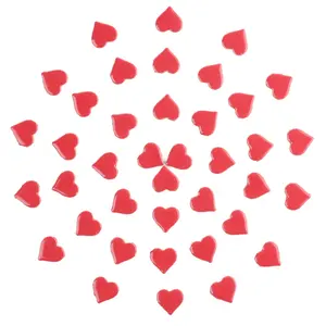 Cerdas Beli 20mm mengkilap bentuk hati merah massal seni Diy keramik ubin mosaik untuk kerajinan