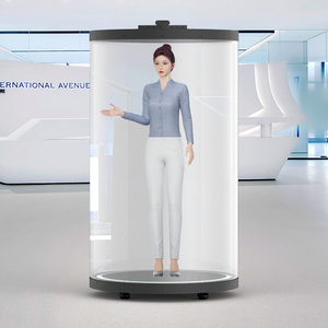 Affichage holographique virtuel de 75 pouces pour exposition muséale, affichage 3D à œil <span class=keywords><strong>nu</strong></span>, cylindre AI <span class=keywords><strong>humain</strong></span> - Product Image 2