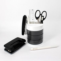 Porte-stylo multifonction avec logo personnalisé porte-stylo en plastique de bureau de table fait à la main
