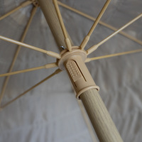 Parasol de plage portable en paille de palmier naturel de Hawaï, couleur naturelle, avec inclinaison réglable, pour la vente en gros