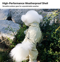 Veste de pluie pour chien à 4 pattes, imperméable, coupe-vent, réfléchissante, en satin, ajustable, toutes saisons, logo personnalisé