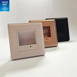 Lumière LED encastrée murale à détecteur de mouvement radar 1,5W, allumage/extinction automatique, pour couloir, <span class=keywords><strong>escalier</strong></span>, passage - Product Image 1