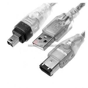 4P6 USB ไฟร์ไวร์ Ieee1394 <span class=keywords><strong>DV</strong></span> ขนาด46ถึง6สายสำหรับเก็บรวบรวมข้อมูลกล้องวิดีโอ - Product Image 2