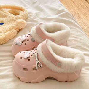 รองเท้าสวมแบบสวมครึ่งเท้า พื้นหนา กันลื่น ระบายอากาศได้ดี สำหรับผู้หญิง รุ่นใหม่ ฤดูใบไม้ผลิ ฤดูใบไม้ร่วง ปี 2025 พร้อมที่คาดผม - Product Image 6