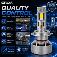 SFIDA K7 H3 Faro LED, Fabricante Mayorista, Bombilla de 150W 15000LM, Aleación de Zinc, Cuatro Tubos de Cobre, Ventilador de 10000 RPM, IP67