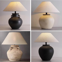 Lampe de table en céramique de style Wabi-sabi, veilleuse, nouvelle décoration de style chinois, éclairage d'inspiration japonaise pour salons