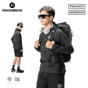 Veste coupe-vent pour <span class=keywords><strong>homme</strong></span> ROCKBROS, à manches longues, imperméable, résistante au vent, avec poche amovible, pour le camping, le vélo et les trajets quotidiens - Product Image 6