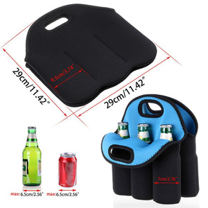 Neoprene Beer Bottle <b>Cooler</b> Insulated Holder With Zipper Novelty Design Multi Color Options For - Product Image 2