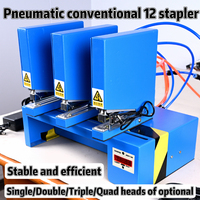 Agrafeuse pneumatique à trois têtes, machine de reliure entièrement automatique, rapide, intelligente, à induction universelle