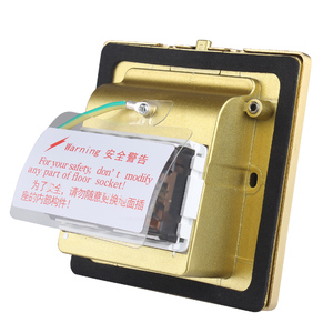 Tùy chỉnh Pop Up không thấm nước sàn Đồng ổ cắm màu vàng 120mm * 120mm Bảng điều khiển 100mm * 100mm * 55mm gắn hộp Ổ cắm điện - Product Image 5