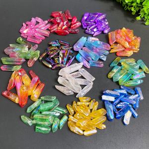 Großhandel Sortierte Kristalle Heilsteine Rosa Grüne Aura Galvanisierte Kristallspitzen - Product Image 6