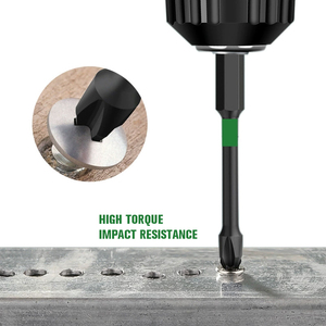 מקדח אימפקט S2 1/4 אינץ' איכותי עם ראש מגנטי חזק, מברג פיליפס תעשייתי, ידית פלדה, ניתן להתאמה אישית לפי דרישת הלקוח (OEM) - Product Image 2