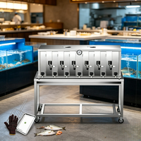 Machine à rôtir les fruits de mer au gaz en acier inoxydable, multi-cavités, pour la restauration professionnelle