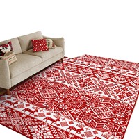 Nouveau tapis de Noël en velours cristal, durable et résistant aux taches, pour table basse, canapé et chambre à coucher