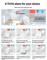 Tuya WiFi Sensor Gerak Pintu/Jendela Alarm untuk Sistem Rumah Pintar Bel Pintu Multifungsi Bahan ABS Portabel Kontrol Aplikasi 80B