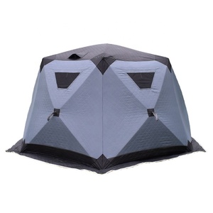 Tienda de Campaña Hexagonal para Sauna con Aislamiento Pesado, Diseño Resistente a la Intemperie con Puerto para Estufa Certificado para Uso en Invierno al Aire Libre - Product Image 2