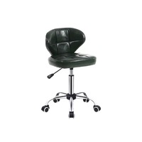 Tabouret roulant hydraulique réglable en gros avec dossier en cuir PU, chaise de salon pivotante et élévatrice pour institut de beauté, spa, bar, bureau