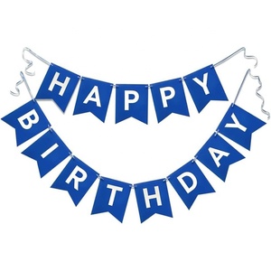 <span class=keywords><strong>Happy</strong></span> <span class=keywords><strong>Birthday</strong></span> Banner Bunting <span class=keywords><strong>Birthday</strong></span> Party decorazione da parete Gold Stamping Hanging Paper <span class=keywords><strong>Birthday</strong></span> Banner Party Decor Supplies - Product Image 6