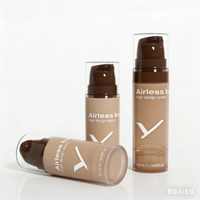 Emballage cosmétique jetable et rechargeable pour crème de soin de la peau, flacon pompe sans air 5ml 10ml 15ml
