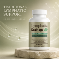 Cápsulas de Apoyo para el Drenaje Linfático, Suplemento Dietético Vegano, 60 Unidades, Fórmula Tradicional para el Bienestar Diario