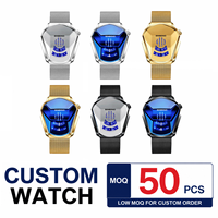 Montre à quartz pour homme BINBOND SH01 01 avec logo personnalisé, bracelet en acier inoxydable, style moto, montre de luxe pour affaires, vente en gros