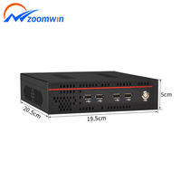 ZOOMWIN Mini Pc Core I5 4460T/6400T dört çekirdekli duvar montaj 8usb Gigabit Ethernet eğitim Linux Fan stok masaüstü bilgisayar