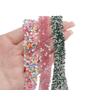 Tiras de diamantes de imitación con diseño de ondas, adhesivas de resina, para ropa, zapatos, bolsos y accesorios, formas mixtas, parte trasera plana - Product Image 3