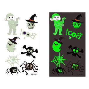 Tatuajes Temporales de Papel con Forma de Estrella Luminosa para Niños, Resistentes al Agua, Multicolores, para Halloween - Product Image 6