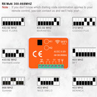 Peralatan rumah tangga pintar YET402WTR-MF(V3.0), penerima nirkabel Universal AC/DC 9-30v 2 saluran