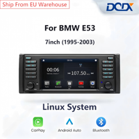 Lecteur multimédia pour voiture avec système Linux 7 pouces pour BMW E53 (1995-2003), avec Android Auto et CarPlay sans fil, DSP BT