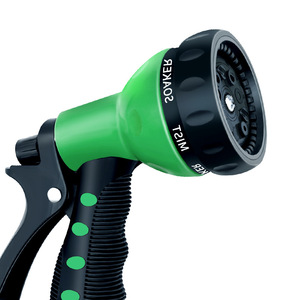 Rociador de Agua Verde de Ocho Funciones con Flujo Ajustable, Alta Presión, Boquilla de Plástico para Lavado de Autos y Riego de Jardín - Product Image 1