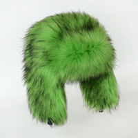 Chapeau d'hiver personnalisé de luxe en fausse fourrure épaisse et chaude, imitation fourrure de renard et de raton laveur, chapeau seau moelleux et duveteux