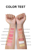 Fard à joues en poudre cuit au marbre naturel avec logo personnalisé, haute pigmentation, ingrédients minéraux, résistant à l'eau, marque privée